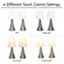 Angle. Simple Designs - Valencia 2 Pack Mini Touch Table Lamp Set with Fabric Shades - Silver/White.