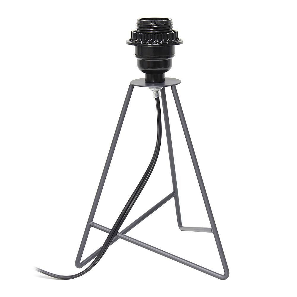 Alt View 13. Simple Designs - Down to the Wire Table Lamp with Fabric Shade - Gray/Gray.