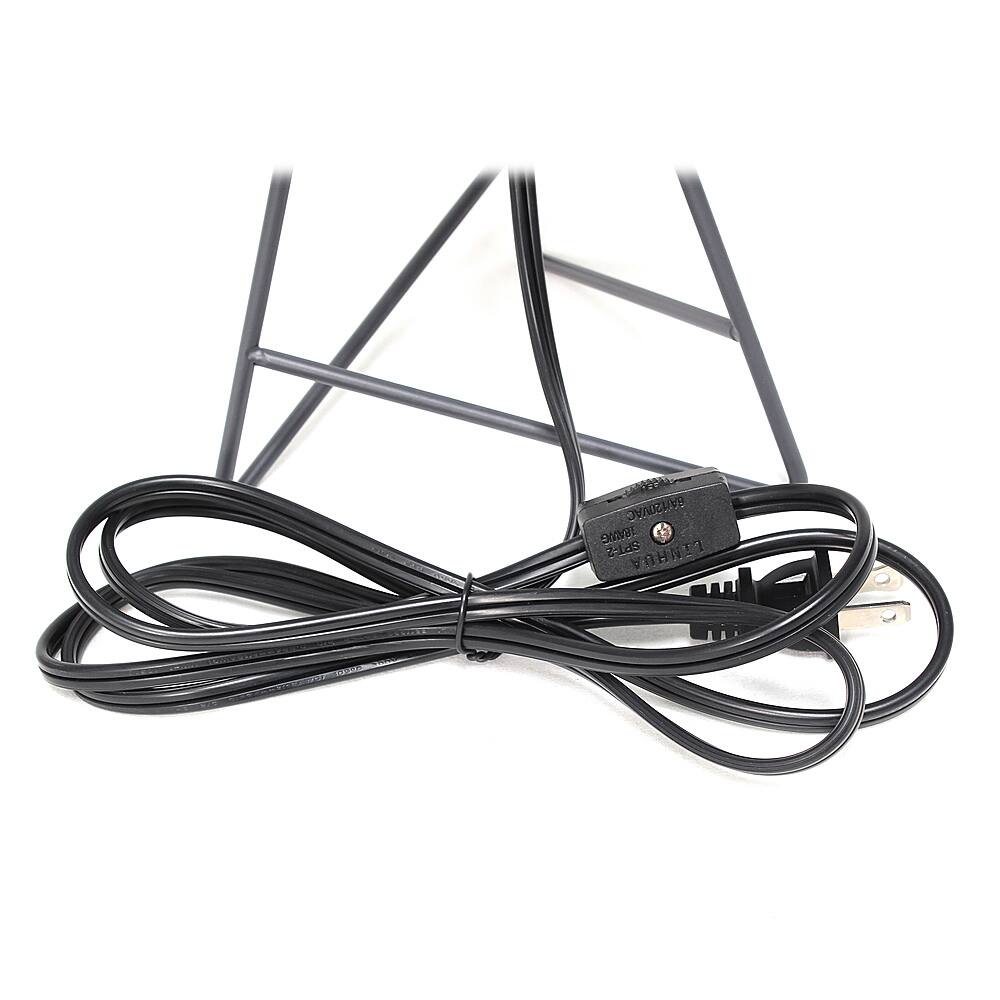 Alt View 15. Simple Designs - Down to the Wire Table Lamp with Fabric Shade - Gray/Gray.