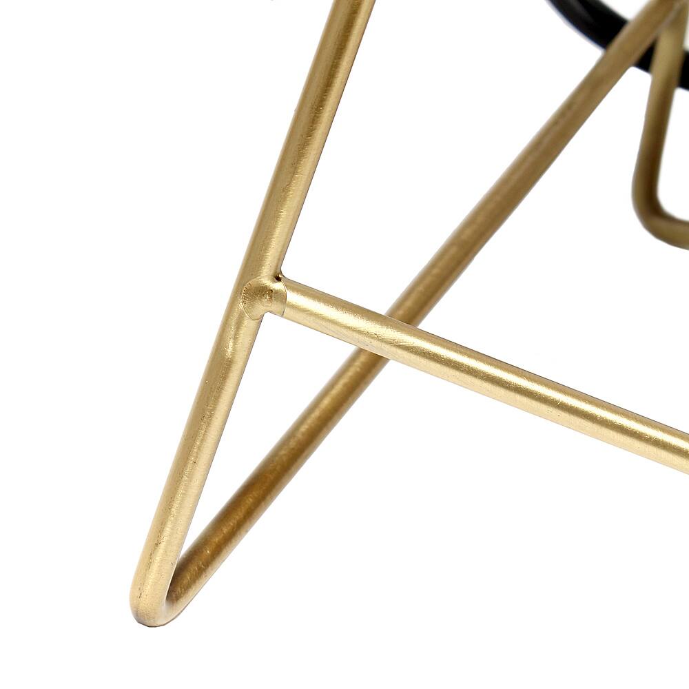 Alt View Zoom 14. Simple Designs - Down to the Wire Table Lamp with Fabric Shade, Gold with White Shade - Gold/White.