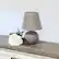 Alt View 11. Simple Designs - Mini Ceramic Globe Table Lamp 2 Pack Set - Gray.
