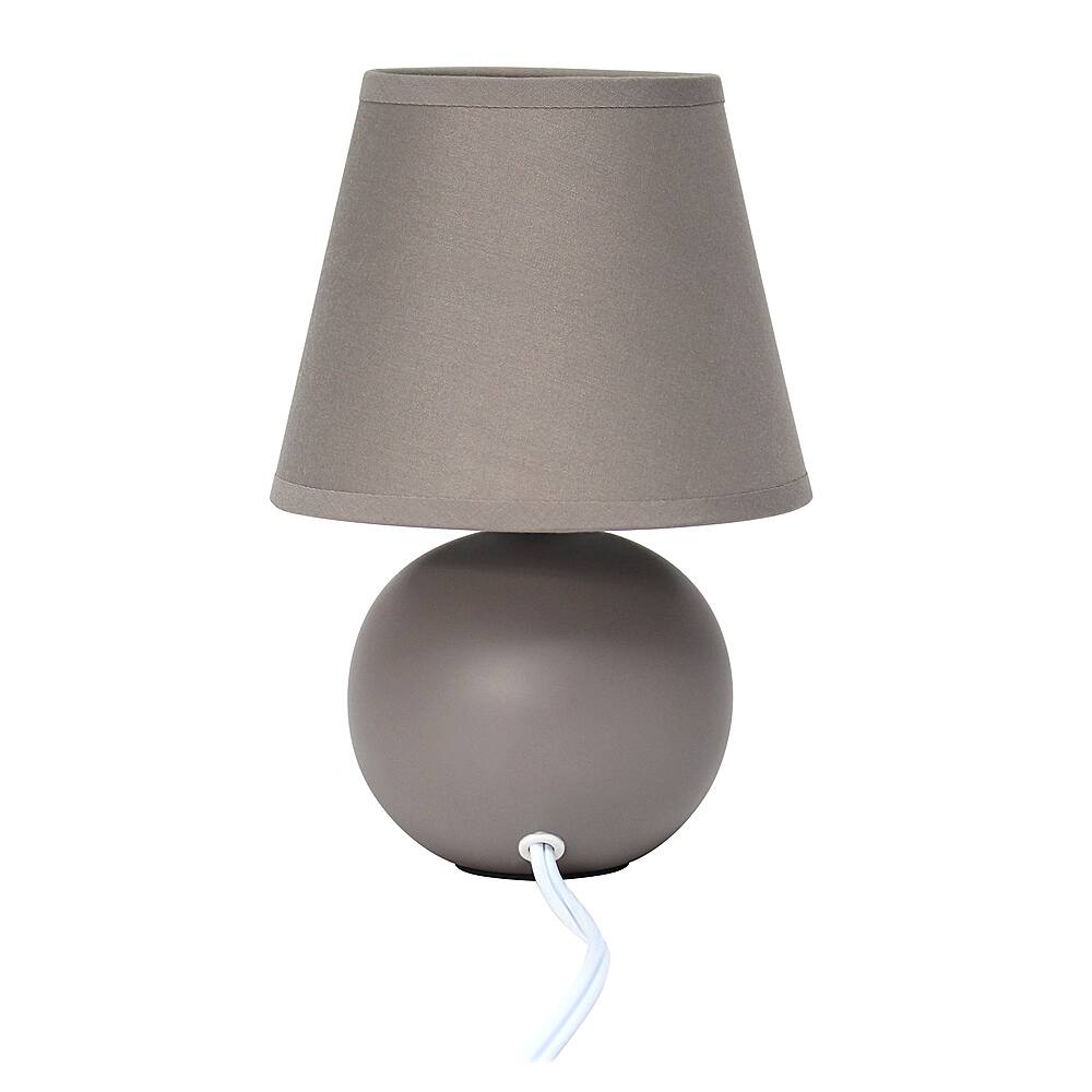 Best Buy Simple Designs Mini Ceramic Globe Table Lamp 2 Pack Set Gray LT2008GRY2PK