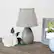 Alt View 15. Simple Designs - Mini Egg Oval Ceramic Table Lamp 2 Pack Set - Gray.