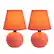 Angle. Simple Designs - Mini Ceramic Globe Table Lamp 2 Pack Set.