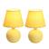 Angle. Simple Designs - Mini Ceramic Globe Table Lamp 2 Pack Set.