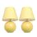 Front. Simple Designs - Mini Ceramic Globe Table Lamp 2 Pack Set.