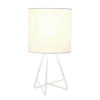 Simple Designs - Down to the Wire Table Lamp with Fabric Shade - White - Front_Zoom