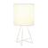 Front. Simple Designs - Down to the Wire Table Lamp with Fabric Shade - White.