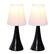 Left. Simple Designs - Valencia Colors 2 Pack Mini Touch Table Lamp Set with Fabric Shades - Black.
