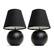 Alt View 12. Simple Designs - Mini Ceramic Globe Table Lamp 2 Pack Set - Black.