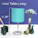 Alt View 11. Simple Designs - Chrome Mini Basic Table Lamp with Fabric Shade 2 Pack Set - Chrome/Blue.