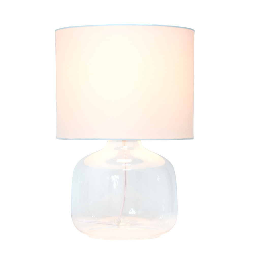 Simple Designs Glass Table Lamp With, Table Lamp White Glass Shade