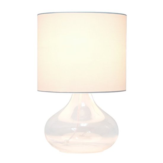 Simple Designs Glass Raindrop Table, Best Clear Glass Table Lamps
