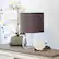 Alt View 11. Simple Designs - Glass Table Lamp with Fabric Shade - Clear/Gray.