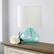 Alt View 14. Simple Designs - Glass Raindrop Table Lamp with Fabric Shade - Aqua/White.