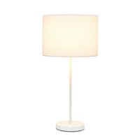 Simple Designs - Stick Lamp with Fabric Shade - White - Front_Zoom