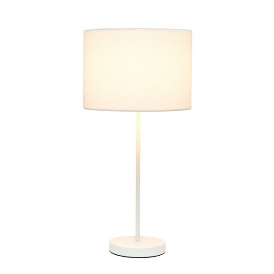 Simple Designs Stick Lamp with Fabric Shade White LT2040-WOW - Best Buy