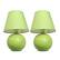 Angle. Simple Designs - Mini Ceramic Globe Table Lamp 2 Pack Set.