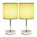 Front. Simple Designs - Chrome Mini Basic Table Lamp with Fabric Shade 2 Pack Set.