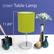 Left. Simple Designs - Chrome Mini Basic Table Lamp with Fabric Shade 2 Pack Set.