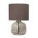 Angle. Simple Designs - Glass Table Lamp with Fabric Shade - Smoke Gray/Gray.