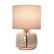 Front. Simple Designs - Glass Table Lamp with Fabric Shade - Smoke Gray/Gray.