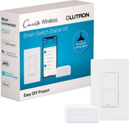 Lutron - Caseta Smart Switch Starter Kit - White - White - Front_Zoom