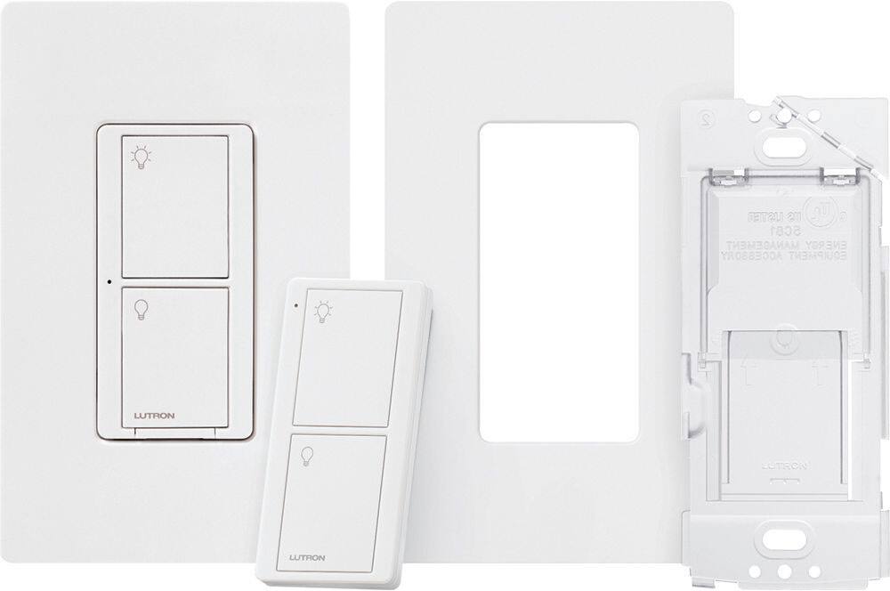 Alt View 15. Lutron - Caseta Smart Switch Kit with Remote 3-Way (2 Points of Control) - White.