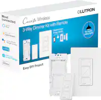 Lutron - Caseta Smart Dimmer Switch 3-Way Kit with Remote (2 Points of Control) - White - Front_Zoom