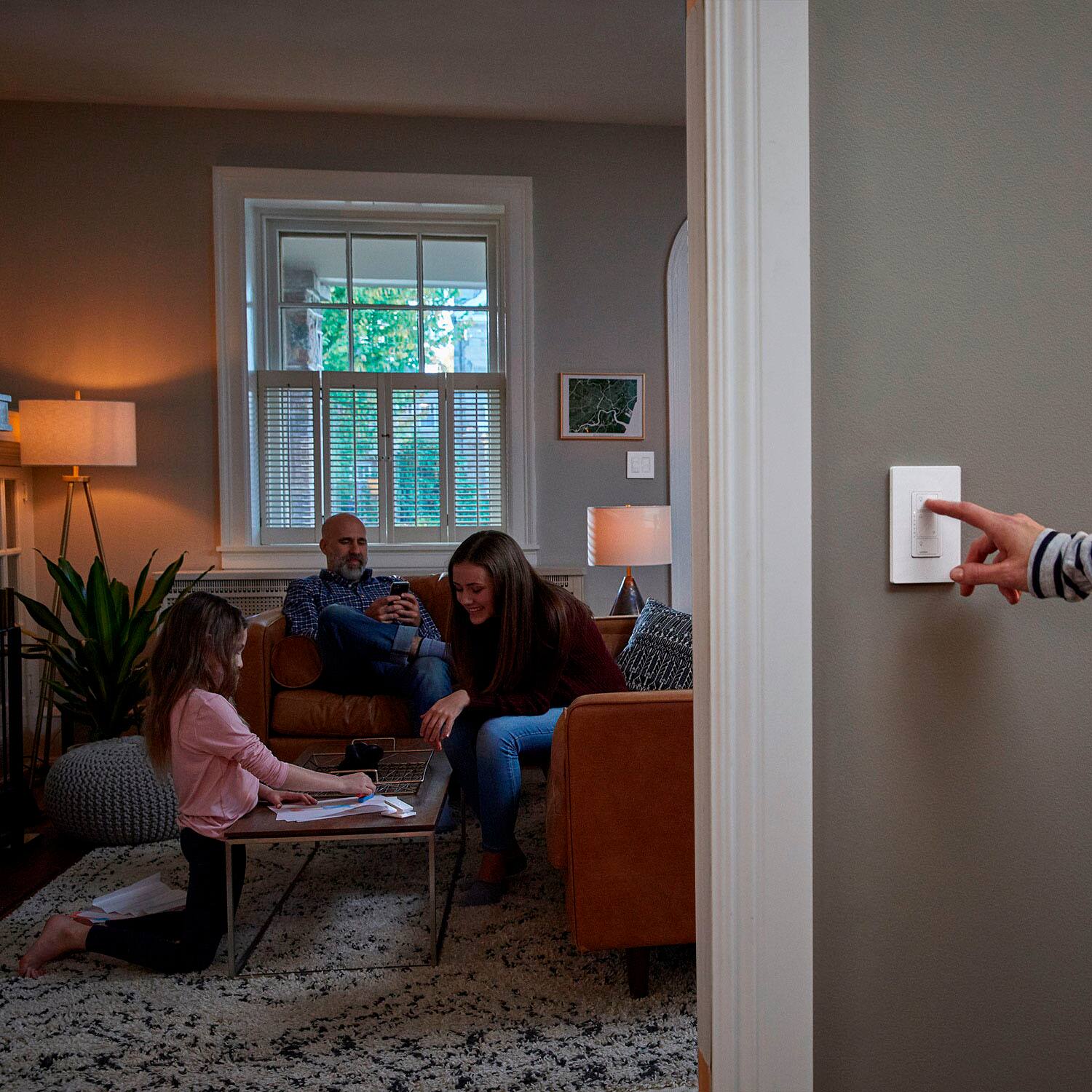 The Hub Advantage: L-BDG2-WH (sold separately) The Lutron smart hub is the key to delivering the best smart lighting experience. It doesn't rely on Wi-Fi, is easy to pair new devices, and provides ultra-fast, ultra-reliable Wi-Fi.