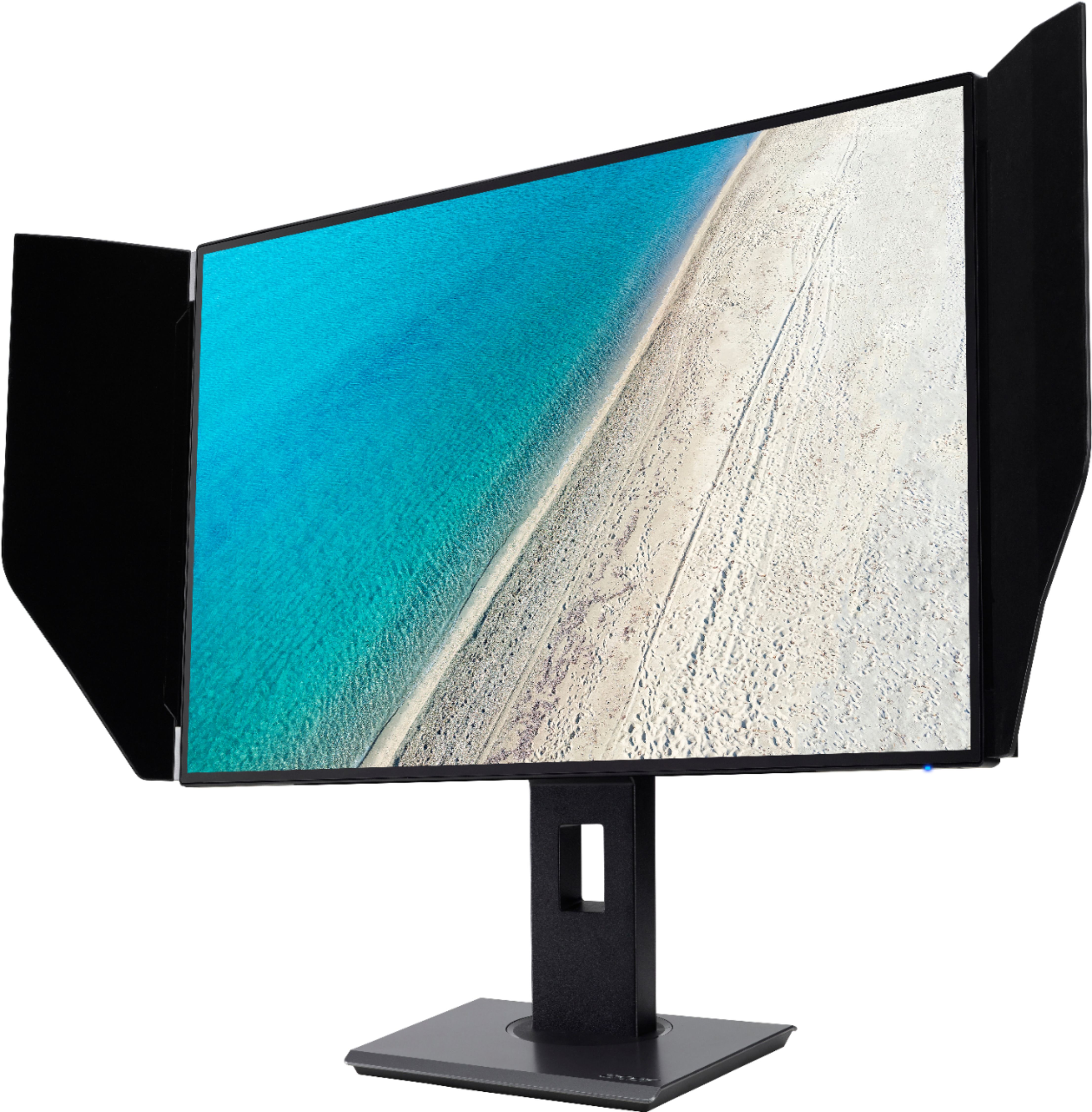 Left View: Acer - ProDesigner PE270K bmiipruzx 27" Ultra HD IPS Monitor (HDMI) - Black