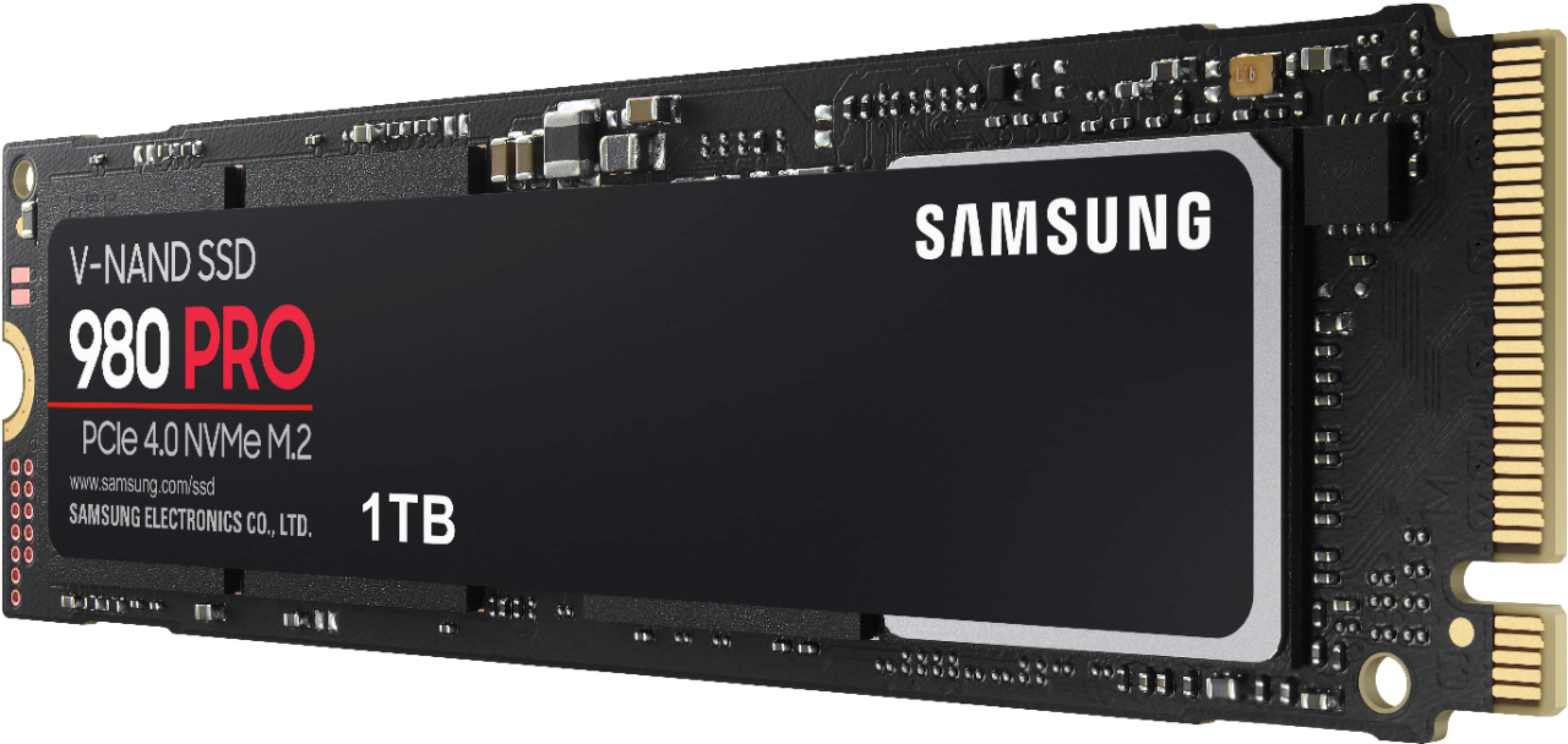 Alt View 11. Samsung - 980 PRO 1TB Internal Gaming SSD PCIe Gen 4 x4 NVMe - Black.