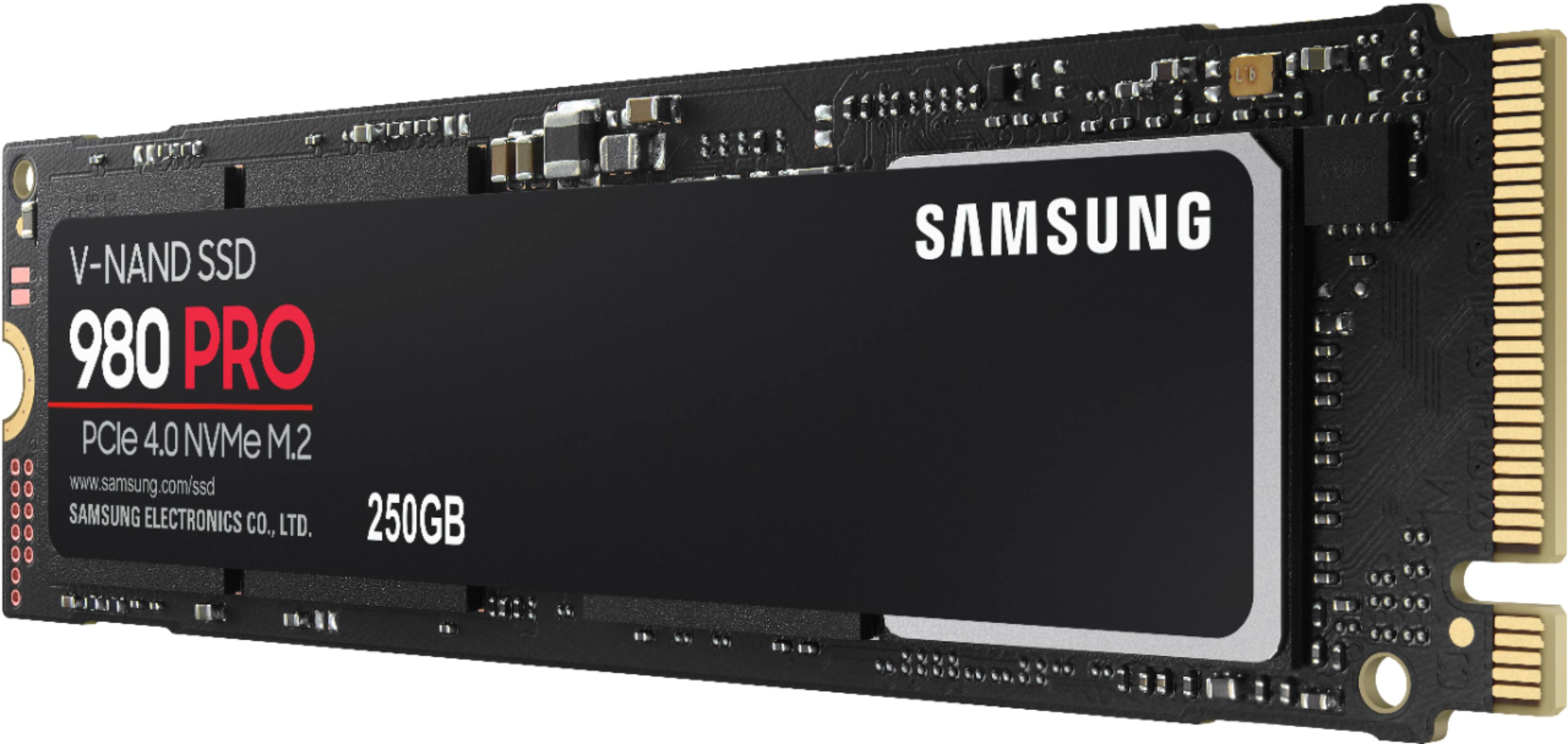 Alt View 12. Samsung - 980 PRO 250GB Internal Gaming SSD PCIe Gen 4 x4 NVMe - Black.