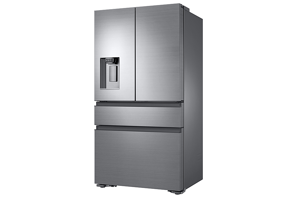 Freestanding Quad Door Refrigerator Freezer, 36, 18.9 cu ft, Ice & Water