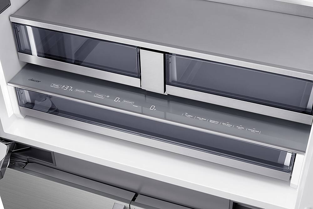 Alt View 17. Dacor - 23.5 Cu Ft 4-Door Flex French Door Built In Refrigerator with FreshZone Drawer and Precise Cooling - Custom Panel Ready.