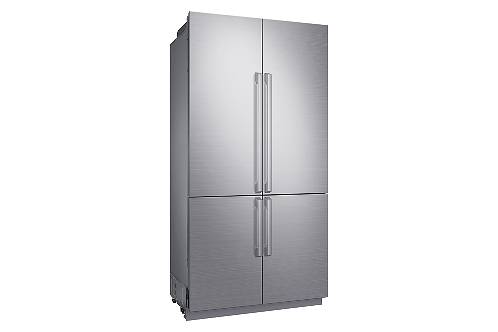 Left View: Dacor - 23.5 Cu Ft 4-Door Flex French Door Built In Panel Ready Refrigerator with FreshZone Drawer and Precise Cooling - Custom Panel Ready