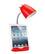 Angle. Limelights - Gooseneck Organizer Desk Lamp with iPad Tablet Stand Book Holder - Red.