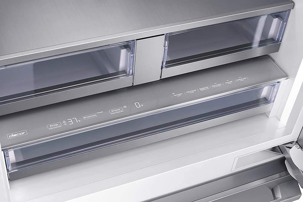 Alt View 15. Dacor - 21.3 Cu Ft French Door Built In Refrigerator with FreshZone Drawer and Precise Cooling - Custom Panel Ready.