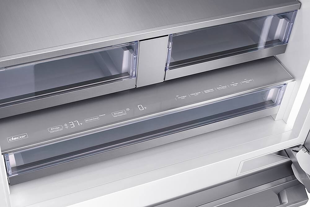 Alt View 15. Dacor - 21.3 Cu Ft French Door Built In Refrigerator with FreshZone Drawer and Precise Cooling - Custom Panel Ready.