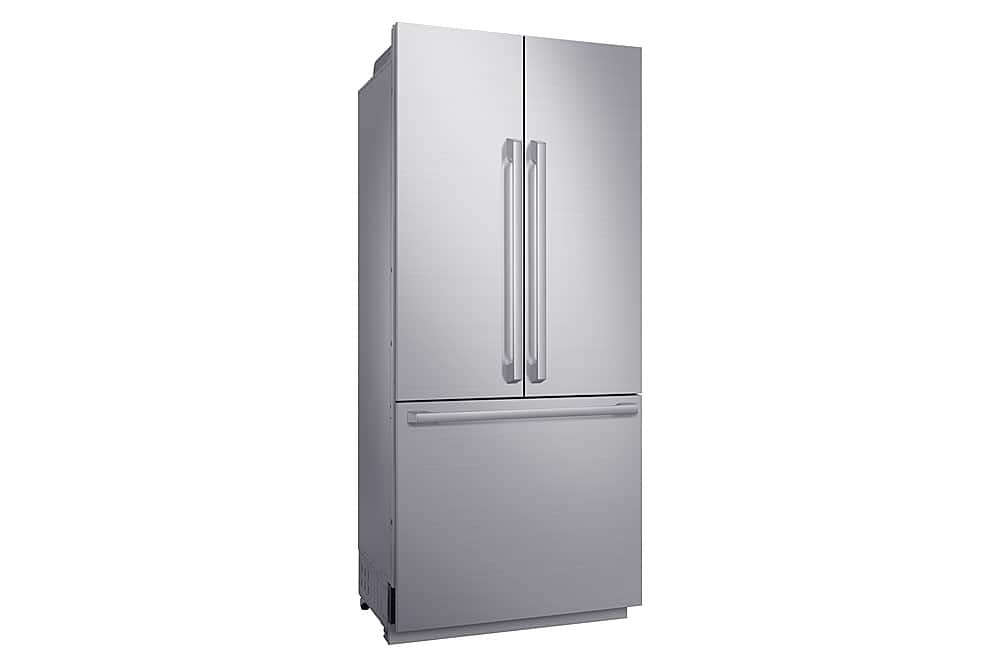Left. Dacor - 21.3 Cu Ft French Door Built In Refrigerator with FreshZone Drawer and Precise Cooling - Custom Panel Ready.
