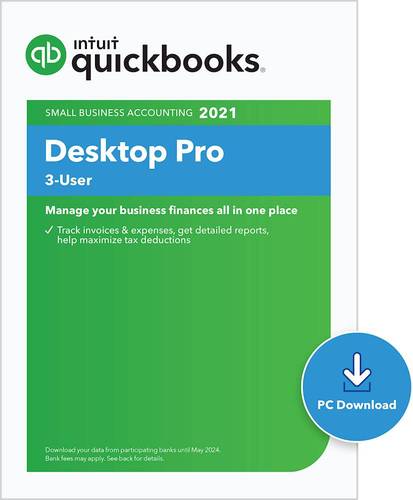 Intuit - QuickBooks Desktop Pro 2021 (3-User) - Windows [Digital]