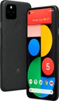 Google - Pixel 5 5G 128GB - Just Black (Verizon) - Front_Zoom