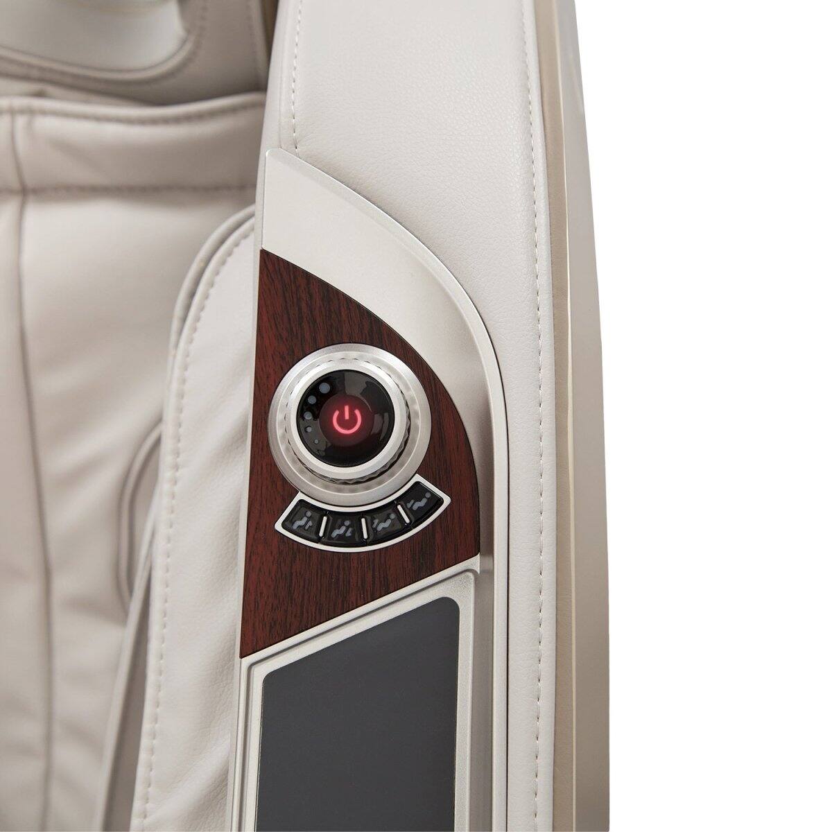 Left. Osaki - Titan - 8500 Max 4D Zero Gravity Massage Chair with Dual Rail System - Taupe.