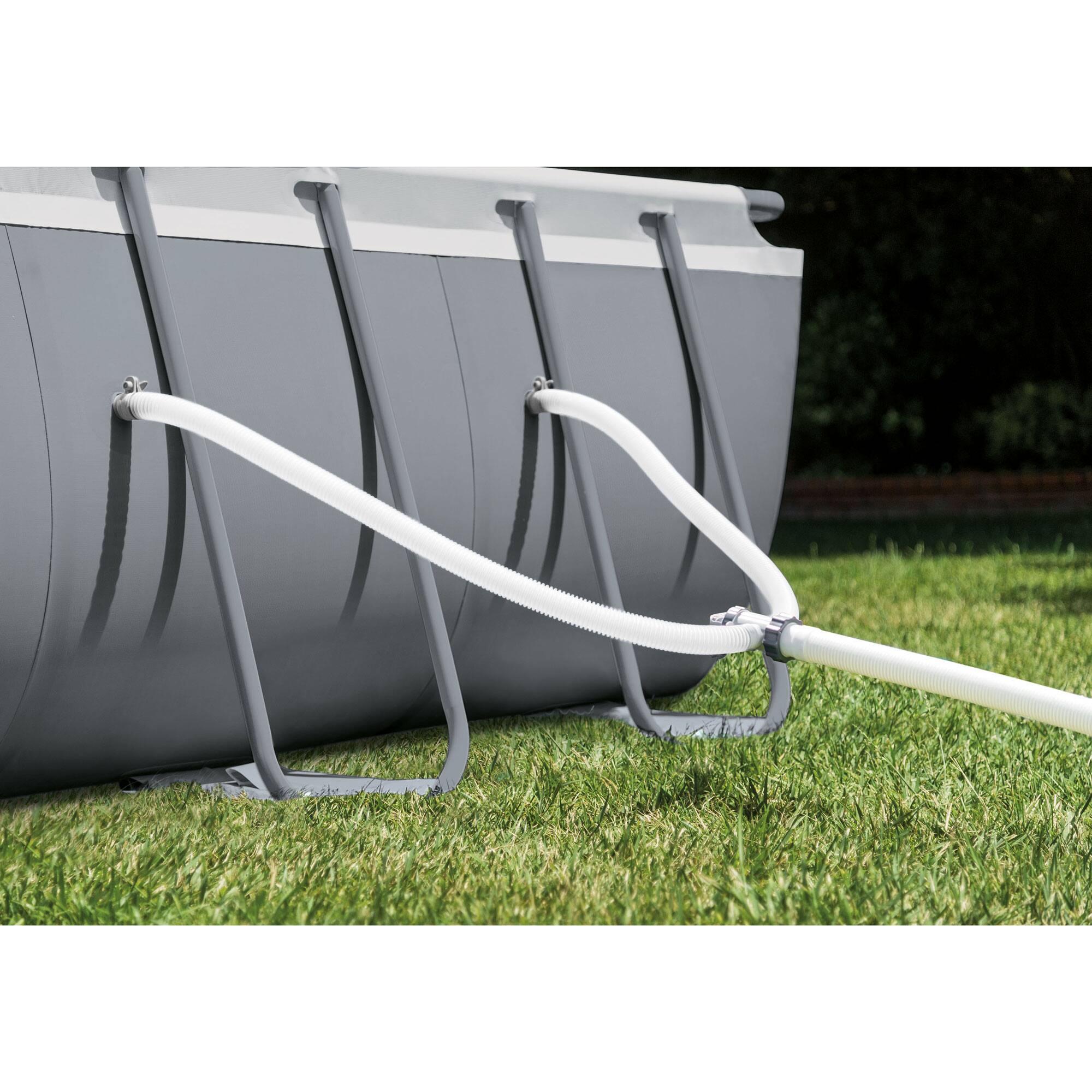 Alt View 15. Intex - Rectangular Ultra XTR Frame Swimming Pool w Canopy - Blue.