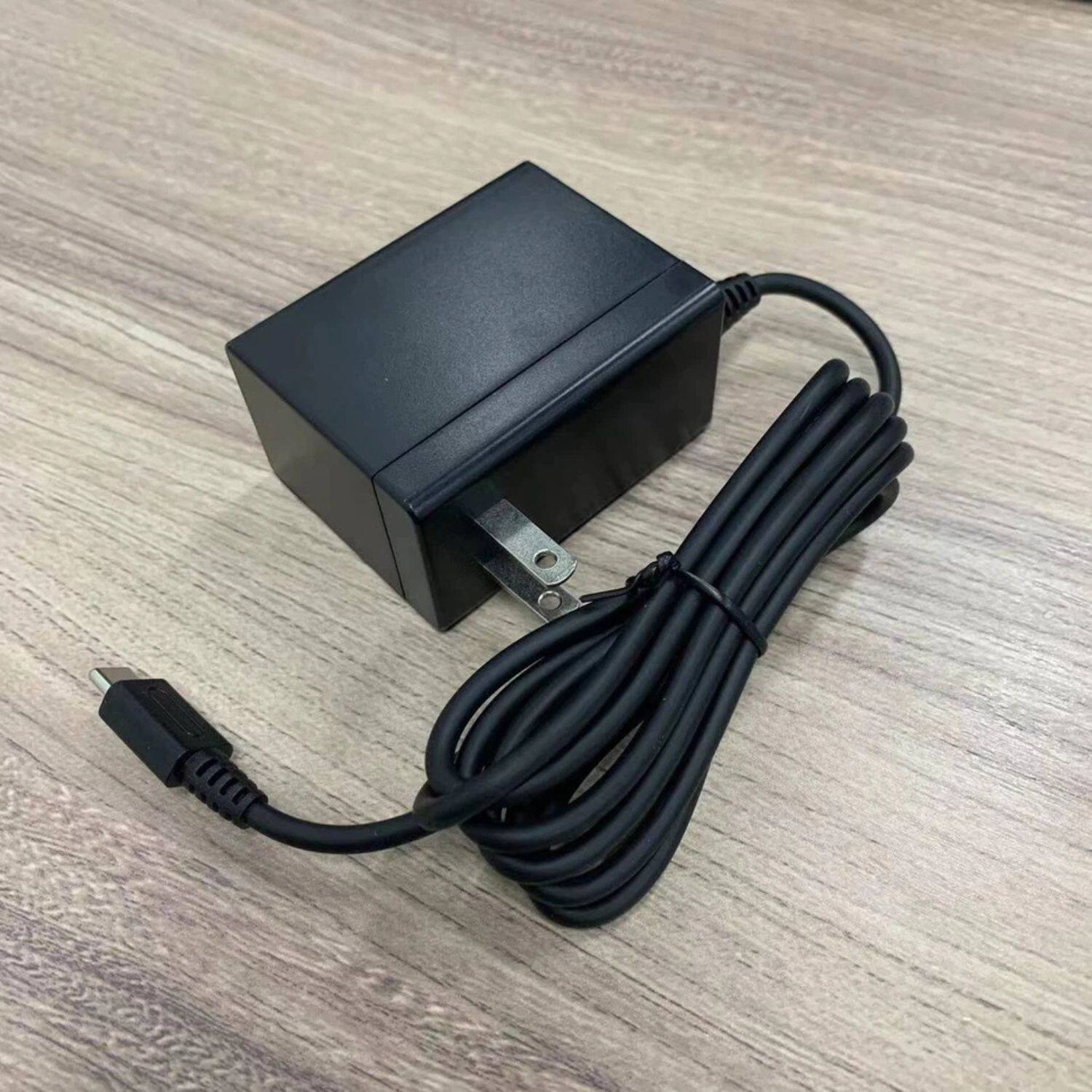 Left. Stock Preferred - AC Adapter Power Supply for Nintendo Switch – Wall & Travel Charger Plug with USB-C Cable (US Plug, 4.9ft).