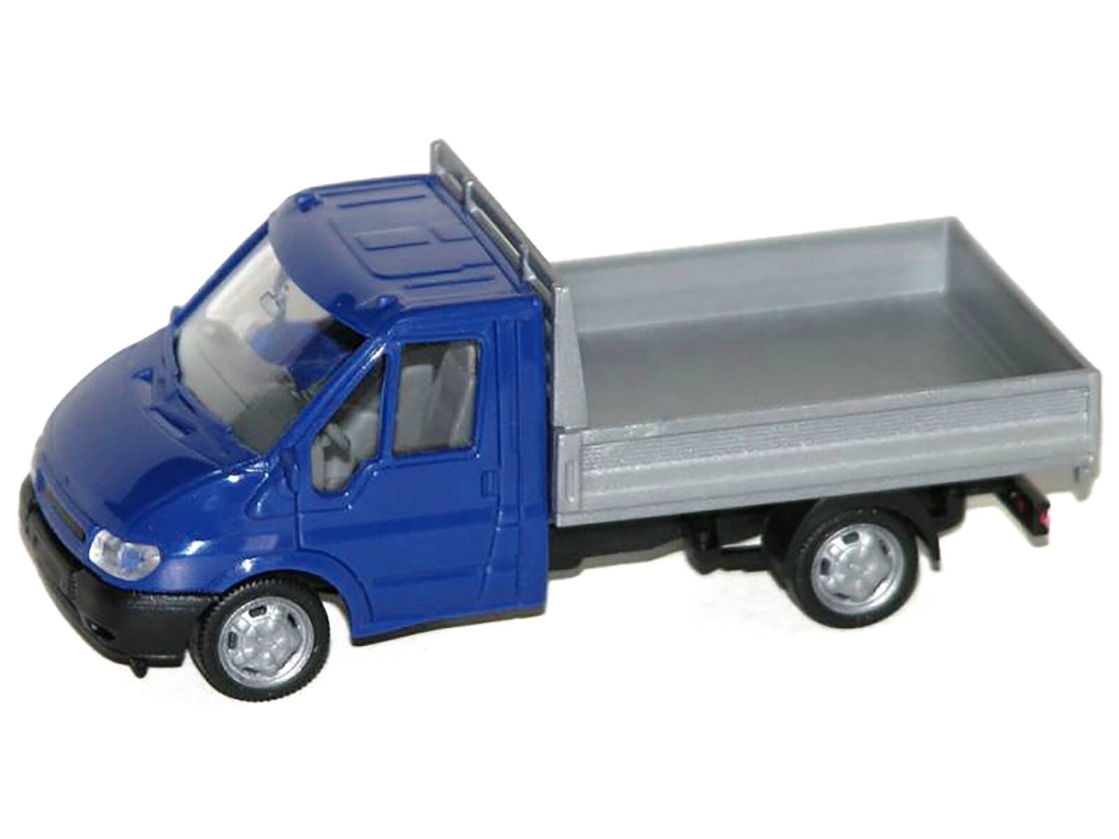 Angle. Promotex - Ford Transit Utility Truck 1/87 (HO) Plastic Model Car by Promotex - Blue.