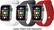 Alt View 11. Modal™ - Silicone Watch Band for Apple Watch 38 mm, 40mm, 41mm and Apple Watch Series 8 41mm (3 Pack) - Candy apple red, snow white, stormy gray.