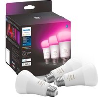 Philips - Hue White & Color Ambiance A19 Bluetooth LED Smart Bulbs (3-Pack) - Multicolor - Front_Zoom