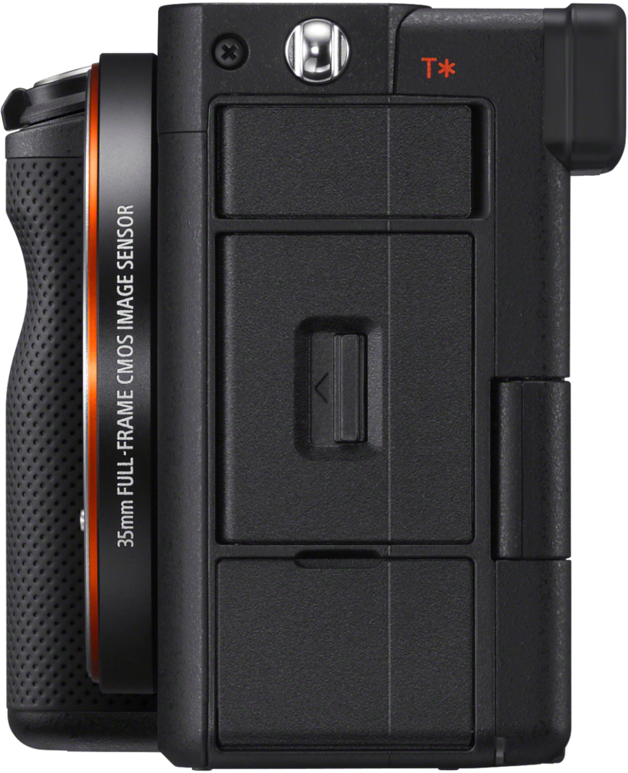 Left View: Sony - Alpha 7C Full-frame Mirrorless Camera - Black