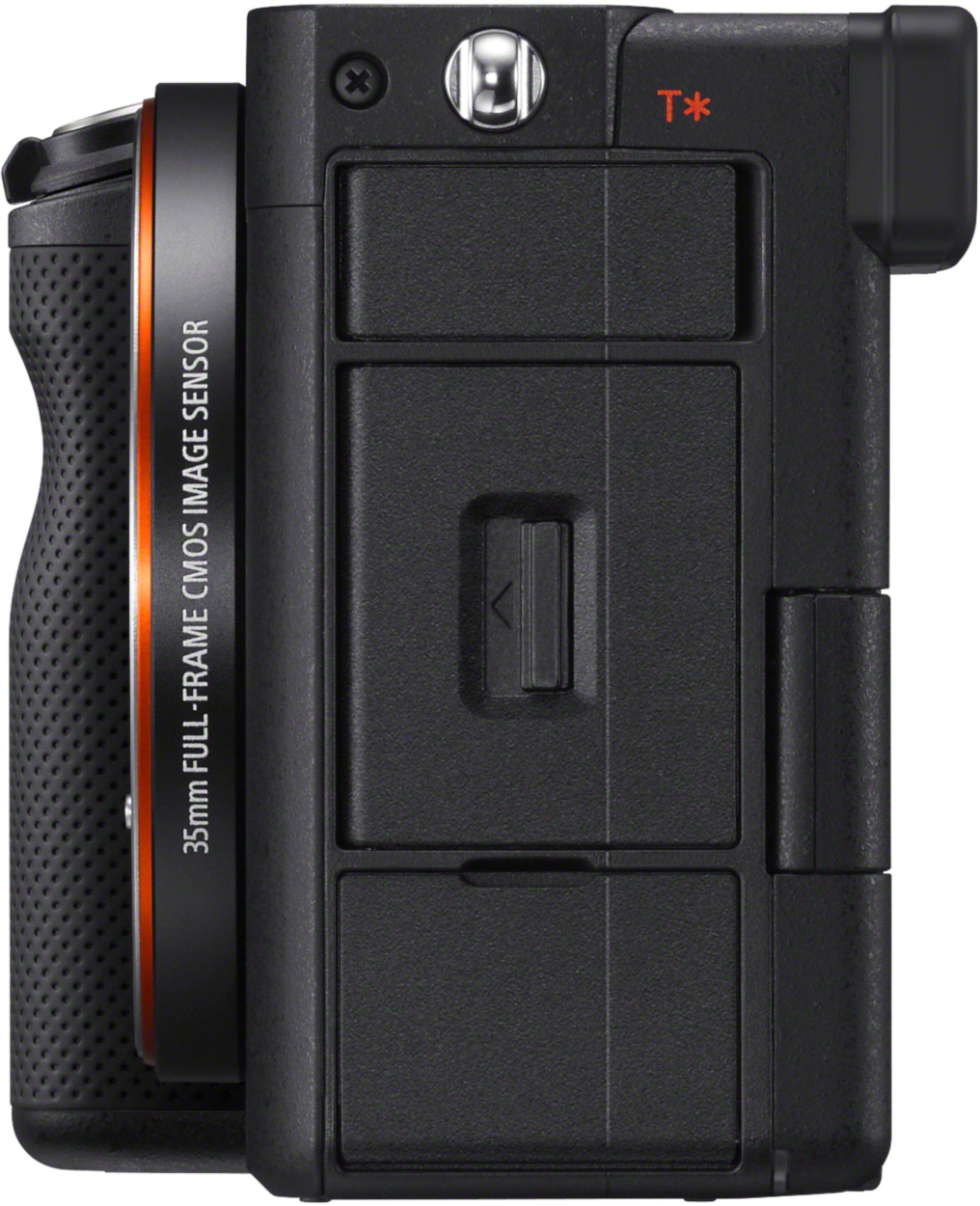 Left. Sony - Alpha 7C Full-frame Mirrorless Camera - Black.